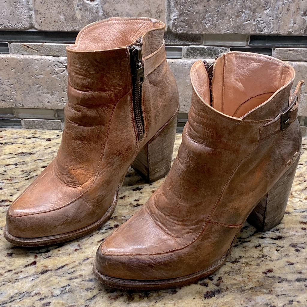 Bed Stu Isla Booties - Tan Rustic White. Worn Maybe 4x.